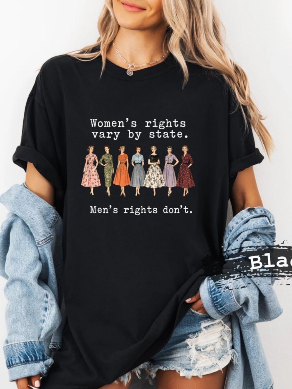Women’s Rights Graphic Tee - Black Statement Short Sleeve